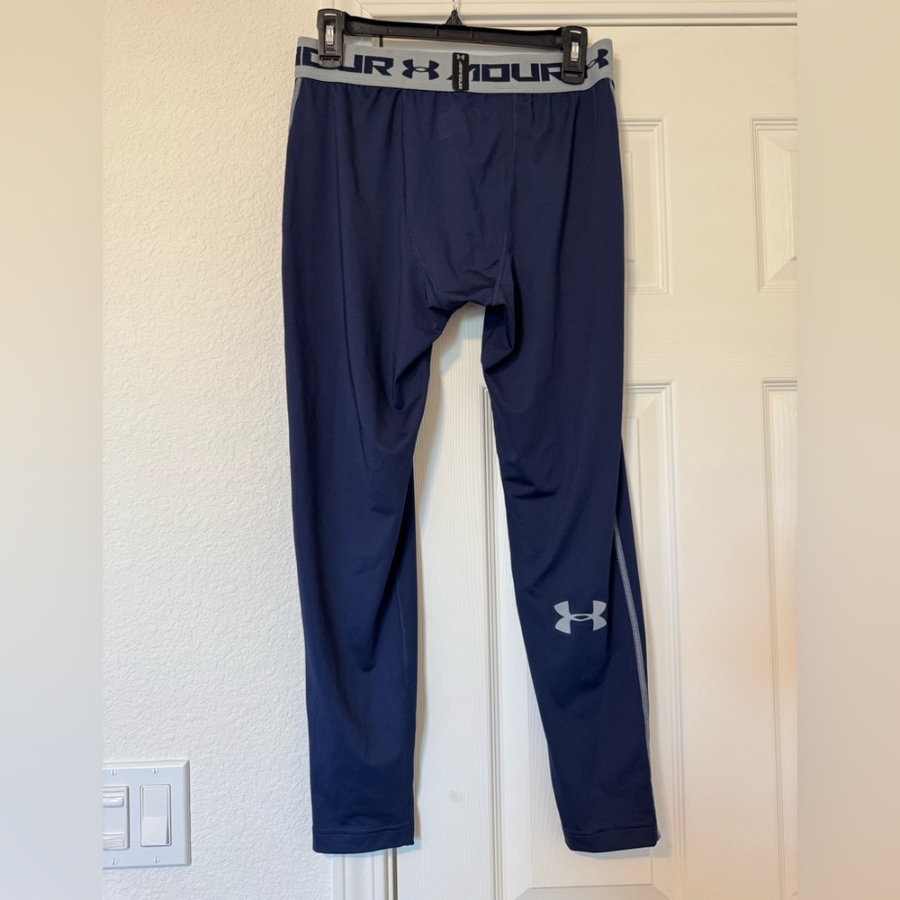 Under Armour Navy HeatGear Compression Tights with Logo